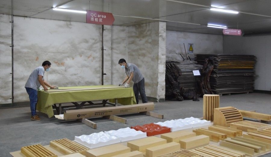 Guangzhou Wuyang Yiguan Acoustic Materials Co., Ltd. производственная линия производителя